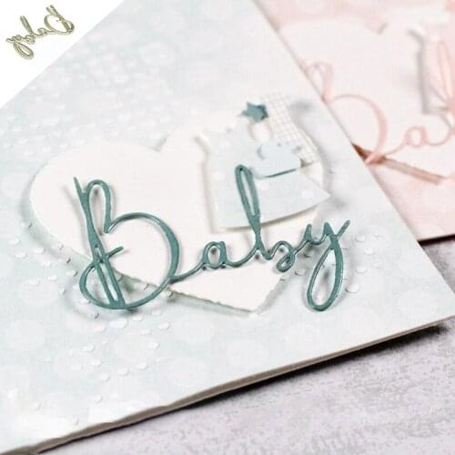 MISS VINTAGE Baby Metal Cutting Dies Word diy Scrapbooking Photo Album Decorative Embossing PaperCard Crafts Die 2020