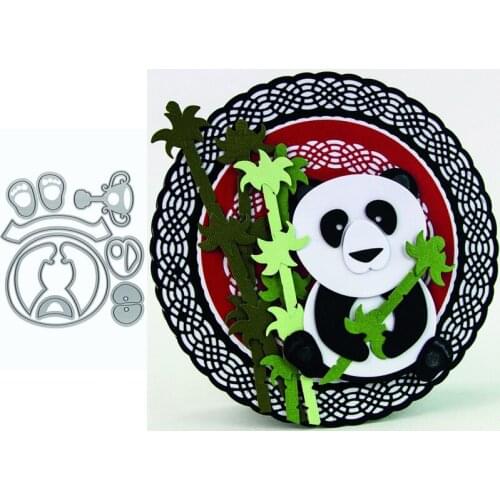 Panda Combination Set Head Body Five Senses Creative Metal Cutting Dies For DIY Scrapbooking Paper Cards Crafts Dies New 2019