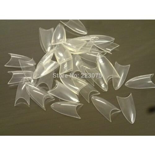 New clear salon DIY stiletto French false Point Acrylic UV Gel Nail Tips 500pcs/pack 5packs/lot
