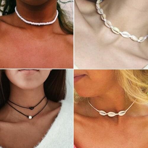 Collares de moda 2020 bizuteria damska aesthetic shell pendant best friend dainty necklace piedras para bisuteria por mayor