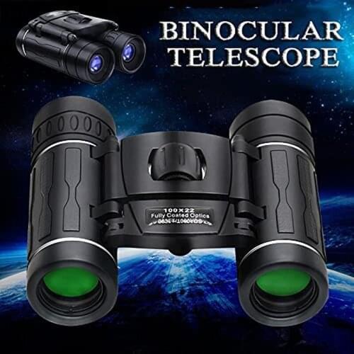 100x22 Professional HD Telescope Remote Folding Mini HD Pocket Binoculars Camping Telescope Binocular