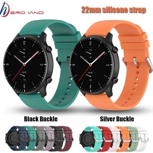 22mm Silicone Watch Band for Huami Amazfit Gtr 2/2e/47mm/Pace/Stratos 3 2 Strap Bracelet gtr2 Sport Watchband for gt 2 Pro 46mm