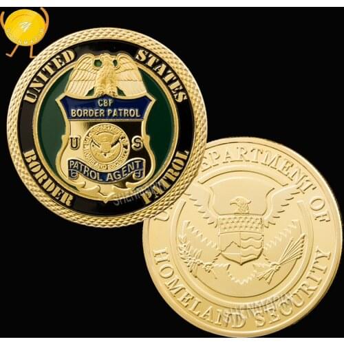 United States Border Patrol Commemorative Coin Liberty Honor Challenge Coin Department of Homeland Security Coins Collectibles