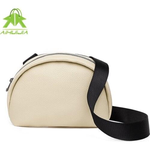 Luxurious Genuine Leather Womens Shoulder Bags Fashion Simplicity Small Messenger Bag 2021 New Designer Female Broadband Handbag