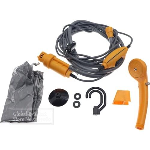 12V Universal Car Washer Shower Set Portable Electric Pump Plant Watering Pet Cleaning Camping Shower Outdoor Hiking Travel
