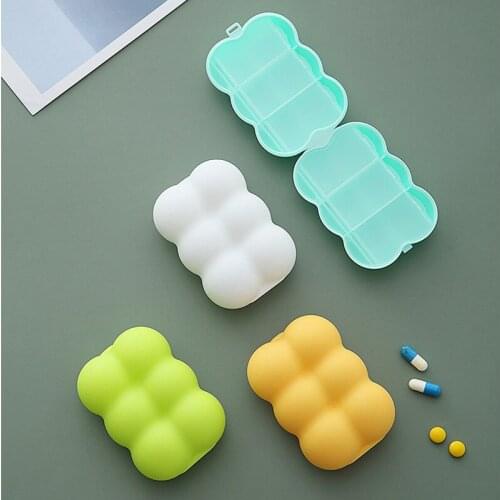 Storage Box for Household Medicine Boxes Mini PP Plastic Independent Lattice Multi Purpose 6 Grids Portable 1Pcs