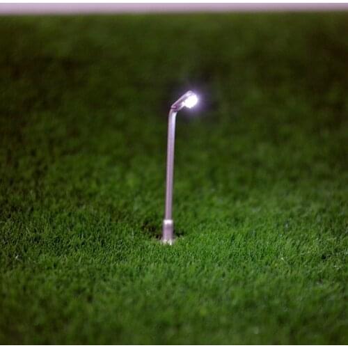 Railway Train Lamp Street Light 3V Led Cooper Lamppost Sand Table Architecture Building Kits Diorama for Scenery Layout 10Pcs