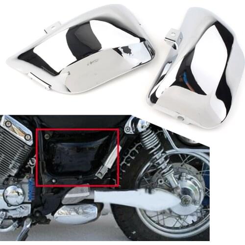 Chrome Motorcycle ABS Fairing Side Battery Cover for Yamaha Virago 400 500 535 XV400 XV500 XV535 Left+Right 1Pair
