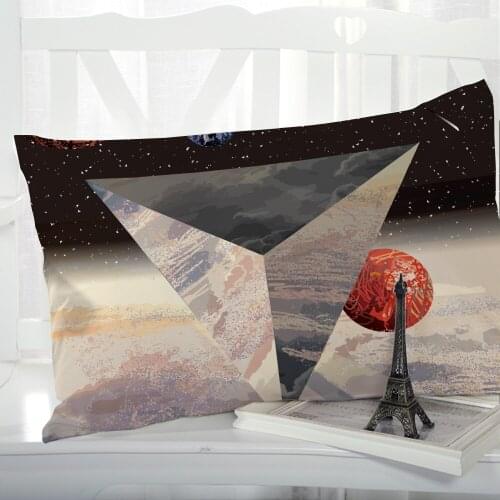 1pc Cartoon Childrens Pillow cover Pillow case Bedding Pillowcase Pillowcovers decorative 50x70 3D for kids baby Space triangle