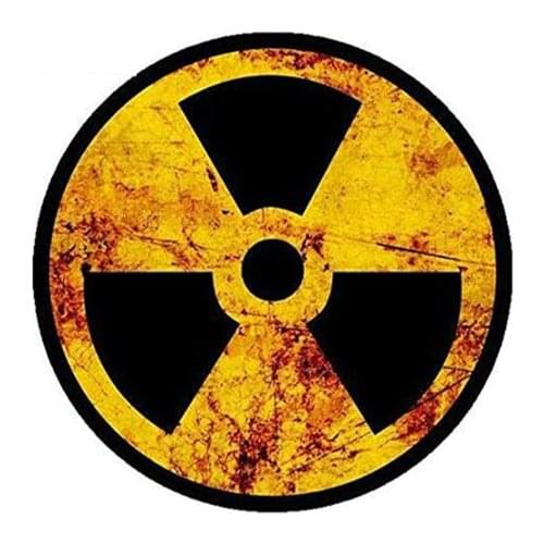 7cm*7cm 1 Pcs Warning Car Sticker Radioactive Nuclear Radiation Rustic Symbol Sticker for Auto Laptop Bumper Decal PVC