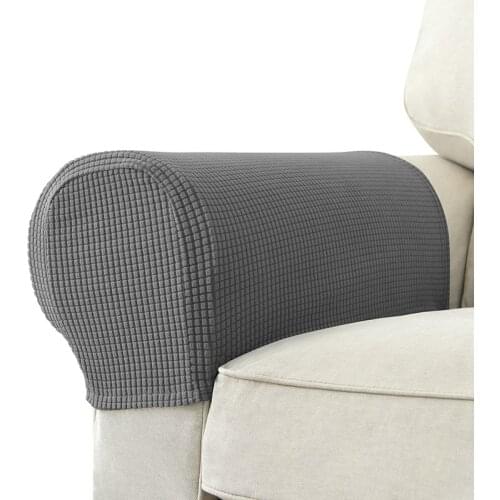 Sofa Armrest Covers Stretch Set Chair Sofa Seat Cushion Arm Protectors Armchair Covers Solid Couch Cover Removable 2Pcs