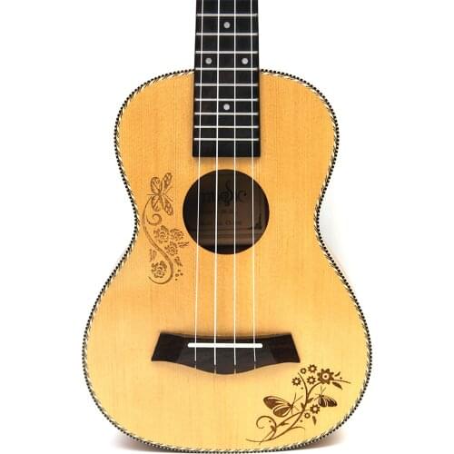 23" Concert Ingman Spruce Drum acoustic Uke ukulele Tenor Acoustic Electric Hawaii Ukulele Travel Guitar 4 Strings Inst uku