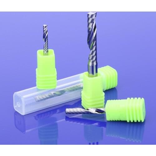 5pcs 5mm Single Flute Spiral Cutter 3A TOP Quality CNC End Mill Carbide router bit For Acrylic PVC MDF Milling Cutter