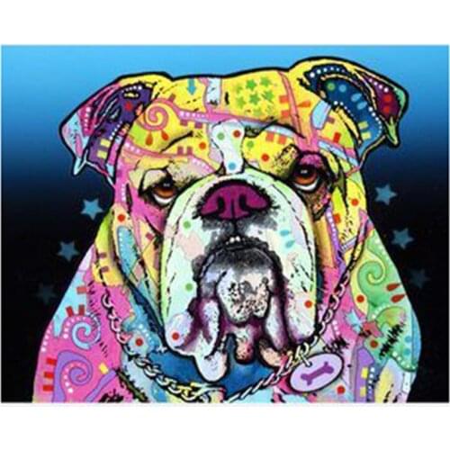 5D DIY Full Round/Square Diamond Painting Comic Dog 3D Embroidery Cross Stitch Rhinestone Mosaic Home Dector Stickers Gift Yc513