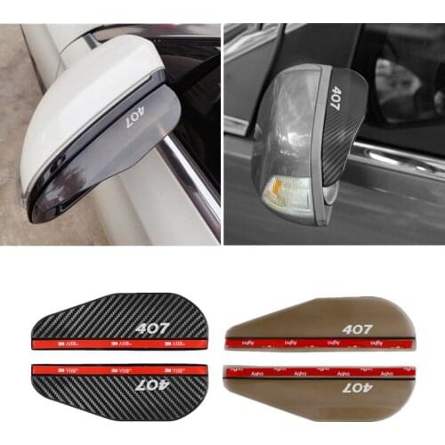 Car Side Rear View Mirror Rain Eyebrow Visor Rain Shield Shade Cover for Peugeot 407 Accessories