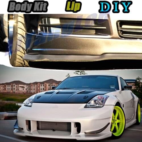 Car Bumper Lip Front Spoiler Skirt Deflector For Nissan Fairlady Z / 350Z 370Z Z31 Z32 Z33 Z34 Modified Body Kit VIP Hella Flush