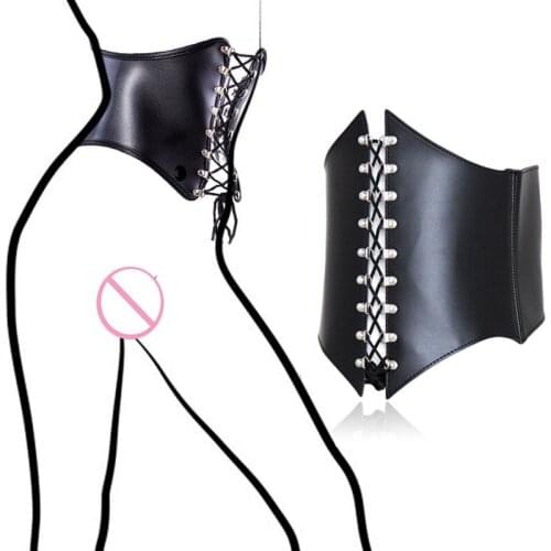 Bdsm Slave Bondage Leather Adjustable Waist Training Corset Tops For Fetish Sex Game Adult Toys,Erotic Chastity Belt Accessories