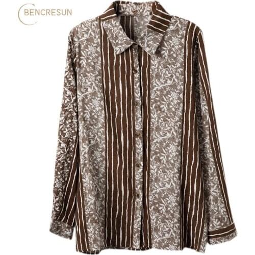 Bencresun Women's Striped Shirts