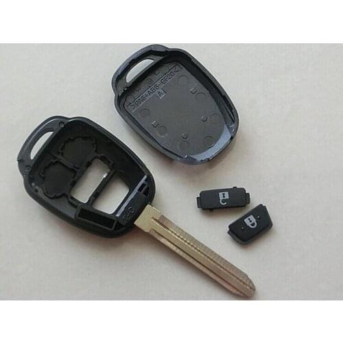 Remote Car Key Shell FOB For Toyota Camry 2012 2 Buttons Replacement Blanks Case Uncut blade