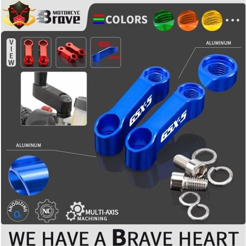 For Suzuki GSXS 750 1000 GSX-S GSX S750 S1000 2020 2019 2018 Motorcycle Mirrors Extension Riser Extend Adapter Bolts