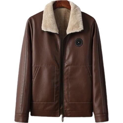 HKTY Men's Faux Leather Jackets