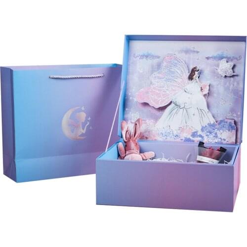 Exquisite Jewelry Gift Box Eternal Rose Soap Flower Wedding Ring Earrings Necklace Valentines Day Jewelry Packaging Gift Set#99