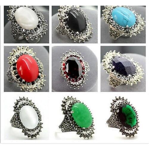 Free Shipping STYLISH 16*27mm NEW MARCASITE & 925 STERLING SILVER JEWELRY RING SIZE 7/8/9/10