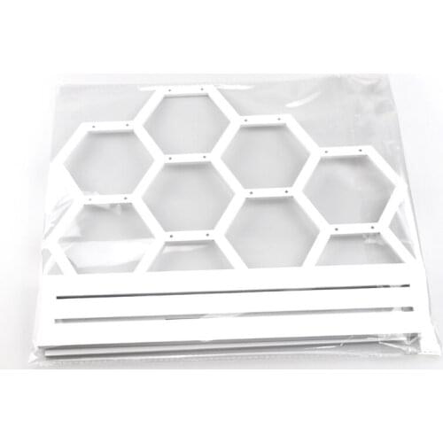 Natural Wood White Honeycomb Jewelry Earrings Necklace Storage Rack Holder Jewelry Display Stand Up to Hold 9 Earrings