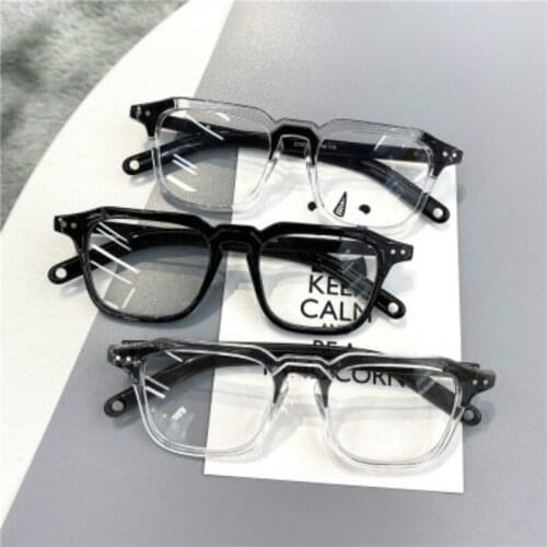 Fashion Men Hip Hop Glasses Retro Glasses Women Brand High-quality Splicing Meter Nail Square Myopia +100 To +600