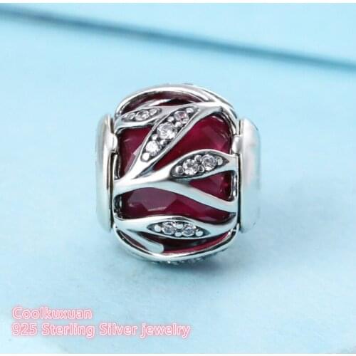 Winter Original 925 Sterling Silver Natures Radiance Charm, Synthetic & Clear CZ Beads Fit Pandora Charms Bracelet