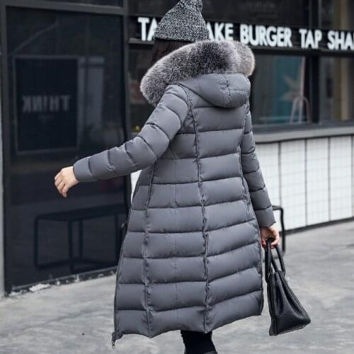 2021 casual thick with fur cotton padded parkas winter outwear oversize jacket feminina hooded both sides wear long coats women