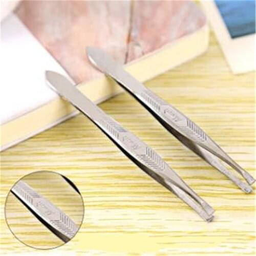 Eyebrow Tweezer Oblique Pliers Pull Eyebrow Stainless Steel Forceps Moustache Pull Beauty Makeup Tools Hair Removal Eyebrow Clip