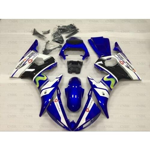 Plastic Fairings for YAMAHA YZFR6 2005 YZFR6 Plastic Fairings 2005 YZFR6 Body Kits 2003 - 2005 Blue White