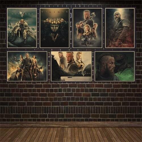 Tv Series Vikings Posters And Prints kraft paper Pictures On The Wall Classic Movie Decoration Home Decor