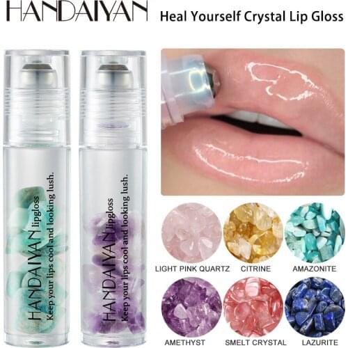 Roll-On Lip Oil Long Lasting Moisturizing Shining Lips Wrinkles Mirror Lips Gloss Liquid Lipstick Lip Balm Deep Nourish