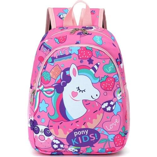 Preppy Cartoon Unicorn Backpack For Girls&Boy Dinosaur Kindergarten Schoolbag Small Children Travel Bag Student School Backpacks