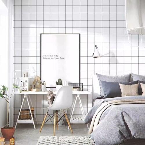 PVC Self-Adhesive Waterproof Mural Wallpaper Modern Simple bedroom living dining room Wall Paper Bathroom Kitchen 3 D Home Decor