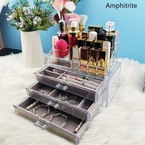 Jewelry Storage Box Cosmetics Organic Lipstick Holder Earrings Necklace Clock Display Stands Sample Sheets Transparent Acryl
