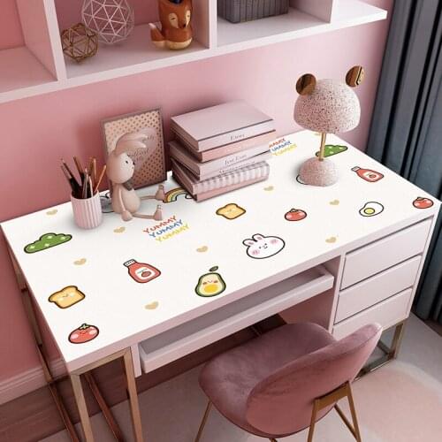 Cute Cartoon Children Writing Desk Mat Waterproof Stain-proof Disposable Leather Tablecloth Bedroom Dressing Table PVC Table Mat