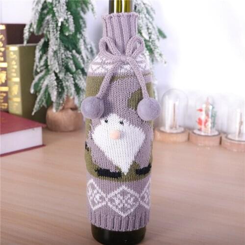 Wine Bottle Cover Knitted Handmade Hot Sale Wine Bottle Covers For Christmas Decoration Wedding Birthday Travel Holiday Party