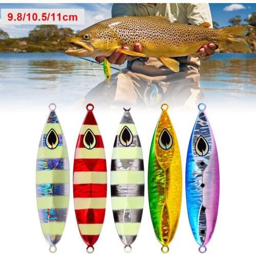 Fishing Lure Hard Bait Luminous Spoon Metal Jig Artificial Casting Jigging Bait Spoon Saltwater Bass Lures for fishing