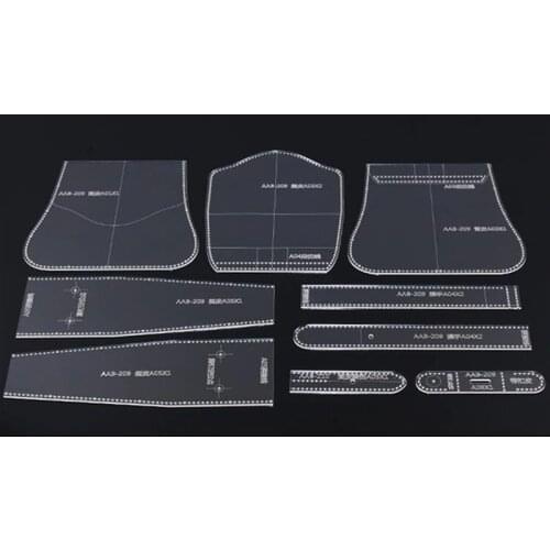 1set Ladies handmade leather DIY acrylic durable version mould handbag pattern design template