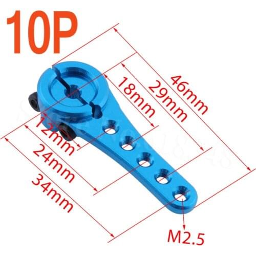 10pcs/Lot RC Steering Servo Horn Arm 25T Teeth Long For 1/10 1/8 1/5 Nitro Power RC Car On/Off Road Monster Truck Buggy Baja