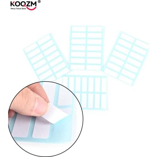 12Sheets/pack Blank Stickers Self Adhesive Sticky White Label Writable Name Stickers Blank Note Label Bar
