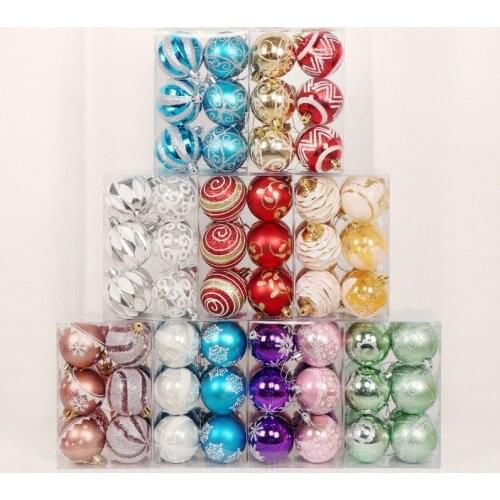 12PCS Christmas Tree Ball Bauble Toys Decorations Xmas Party Hanging Ball Ornament Decoration for Home New Year Christmas xx114