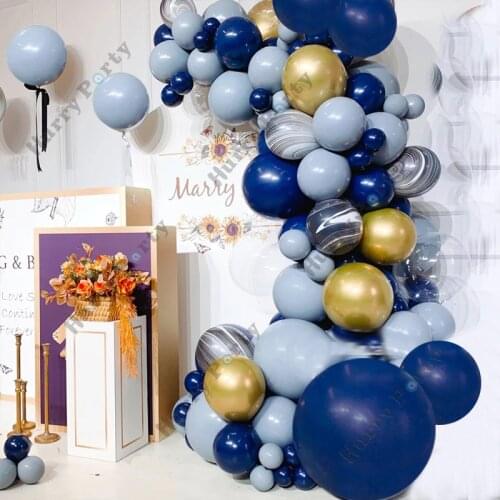 131Pcs Baby Shower Boy Blue Theme Party Balloon Garland Kids Happy Birthday Party Decoration Balloons For Kids Baby Shower