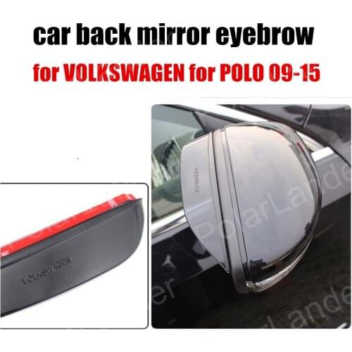 2pcs/lot Car Accessories Rearview Mirror Rain Eyebrow Covers Anti-rain Shade for VOLKSWAGEN for POLO 09-15