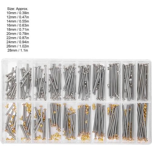 10MM-28MM Steel Watch Strap Spring Bars 1.3MM Strap Link Steel Watchmaker Watch Repair Tool Sets Watch Parts Accessory