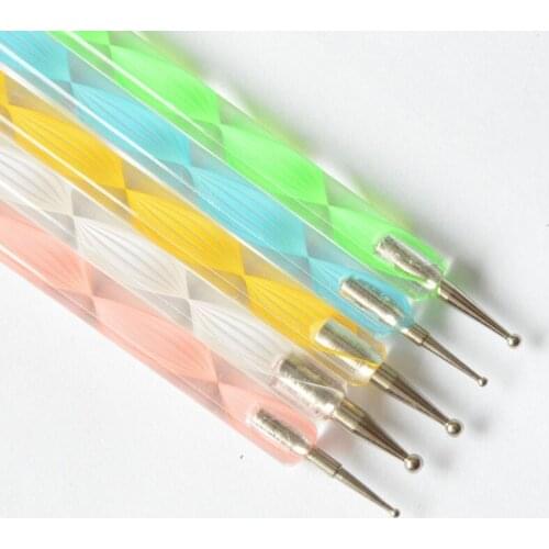 5pcs/set Nail Dotting Tool Diamond Dots Tool Spiral Design Dotter Nail Art Pen Acrylic Dotting Tool Set