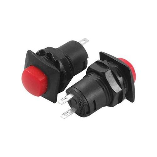 AC 125V/3A 250V/1.5A N/O SPST Momentary Red Push Button Switch OFF/(ON)